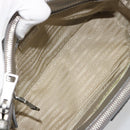 PRADA Galleria Hand Bag Safiano Leather 2way Silver Auth 190490A-21