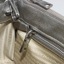 PRADA Galleria Hand Bag Safiano Leather 2way Silver Auth 190490A-24