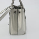 PRADA Galleria Hand Bag Safiano Leather 2way Silver Auth 190490A-5