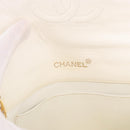 CHANEL Matelasse Chain Shoulder Bag Lamb Skin White Gold CC Auth 190491-21