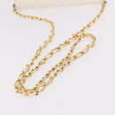 CHANEL Matelasse Chain Shoulder Bag Lamb Skin White Gold CC Auth 190491-7