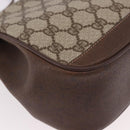 GUCCI GG Supreme Web Sherry Line Bag PVC Beige Gold 116 02 076 Auth 190492-9