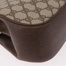 GUCCI GG Supreme Web Sherry Line Bag PVC Beige Gold 116 02 076 Auth 190492-15