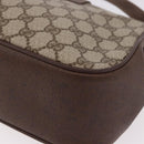 GUCCI GG Supreme Web Sherry Line Bag PVC Beige Gold 116 02 076 Auth 190492-16