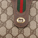 GUCCI GG Supreme Web Sherry Line Bag PVC Beige Gold 116 02 076 Auth 190492-17