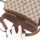 GUCCI GG Supreme Web Sherry Line Bag PVC Beige Gold 116 02 076 Auth 190492-10