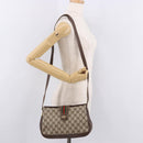 GUCCI GG Supreme Web Sherry Line Bag PVC Beige Gold 116 02 076 Auth 190492-26