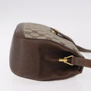 GUCCI GG Supreme Web Sherry Line Bag PVC Beige Gold 116 02 076 Auth 190492-3