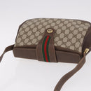 GUCCI GG Supreme Web Sherry Line Bag PVC Beige Gold 116 02 076 Auth 190492-6