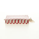Christian Dior Chain Wallet Leather Red Gold Auth 190495M-5