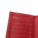CHANEL COCO Mark Long Wallet Caviar Skin Red Gold CC Auth 190496M-18