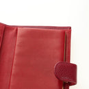 CHANEL COCO Mark Long Wallet Caviar Skin Red Gold CC Auth 190496M-20