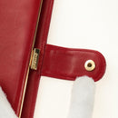 CHANEL COCO Mark Long Wallet Caviar Skin Red Gold CC Auth 190496M-22