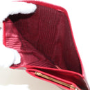 CHANEL COCO Mark Long Wallet Caviar Skin Red Gold CC Auth 190496M-10