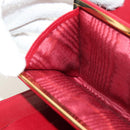 CHANEL COCO Mark Long Wallet Caviar Skin Red Gold CC Auth 190496M-26