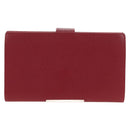 CHANEL COCO Mark Long Wallet Caviar Skin Red Gold CC Auth 190496M-2