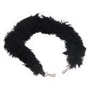 FENDI Shoulder Strap Fur 35"" Black Silver Auth 190497A-1