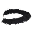 FENDI Shoulder Strap Fur 35"" Black Silver Auth 190497A-4