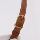 CELINE Macadam Canvas Shoulder Bag PVC Beige Gold Auth 190500-8