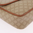 CELINE Macadam Canvas Shoulder Bag PVC Beige Gold Auth 190500-16