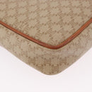 CELINE Macadam Canvas Shoulder Bag PVC Beige Gold Auth 190500-18