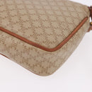 CELINE Macadam Canvas Shoulder Bag PVC Beige Gold Auth 190500-19