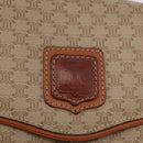 CELINE Macadam Canvas Shoulder Bag PVC Beige Gold Auth 190500-20