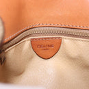 CELINE Macadam Canvas Shoulder Bag PVC Beige Gold Auth 190500-21