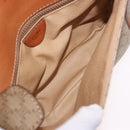 CELINE Macadam Canvas Shoulder Bag PVC Beige Gold Auth 190500-10