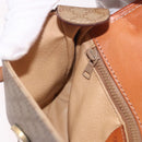 CELINE Macadam Canvas Shoulder Bag PVC Beige Gold Auth 190500-23