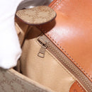 CELINE Macadam Canvas Shoulder Bag PVC Beige Gold Auth 190500-24