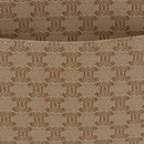 CELINE Macadam Canvas Shoulder Bag PVC Beige Gold Auth 190500-3