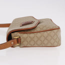 CELINE Macadam Canvas Shoulder Bag PVC Beige Gold Auth 190500-5