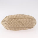 BOTTEGA VENETA INTRECCIATO Shoulder Bag Leather Ivory Gold Auth 190502-6