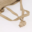 BOTTEGA VENETA INTRECCIATO Shoulder Bag Leather Ivory Gold Auth 190502-9