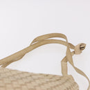 BOTTEGA VENETA INTRECCIATO Shoulder Bag Leather Ivory Gold Auth 190502-14