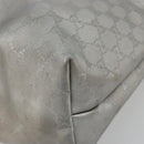 GUCCI GG implementation Tote Bag PVC Silver 211137 Auth 190504A-9