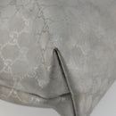 GUCCI GG implementation Tote Bag PVC Silver 211137 Auth 190504A-14