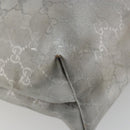 GUCCI GG implementation Tote Bag PVC Silver 211137 Auth 190504A-16