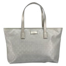 GUCCI GG implementation Tote Bag PVC Silver 211137 Auth 190504A-13