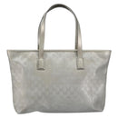 GUCCI GG implementation Tote Bag PVC Silver 211137 Auth 190504A-2