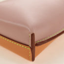 LOEWE Gate Bag Phone Holder Shoulder Bag Leather Pink Silver Auth 190506M-15