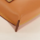 LOEWE Gate Bag Phone Holder Shoulder Bag Leather Pink Silver Auth 190506M-16