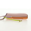 LOEWE Gate Bag Phone Holder Shoulder Bag Leather Pink Silver Auth 190506M-3