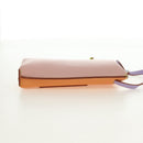 LOEWE Gate Bag Phone Holder Shoulder Bag Leather Pink Silver Auth 190506M-4