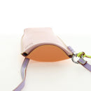 LOEWE Gate Bag Phone Holder Shoulder Bag Leather Pink Silver Auth 190506M-6