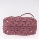 Miu Miu Matelasse Hand Bag Leather 2way Pink Gold Auth 190507A-5