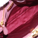 Miu Miu Matelasse Hand Bag Leather 2way Pink Gold Auth 190507A-11