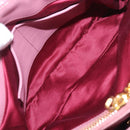 Miu Miu Matelasse Hand Bag Leather 2way Pink Gold Auth 190507A-22