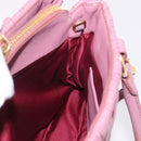 Miu Miu Matelasse Hand Bag Leather 2way Pink Gold Auth 190507A-24